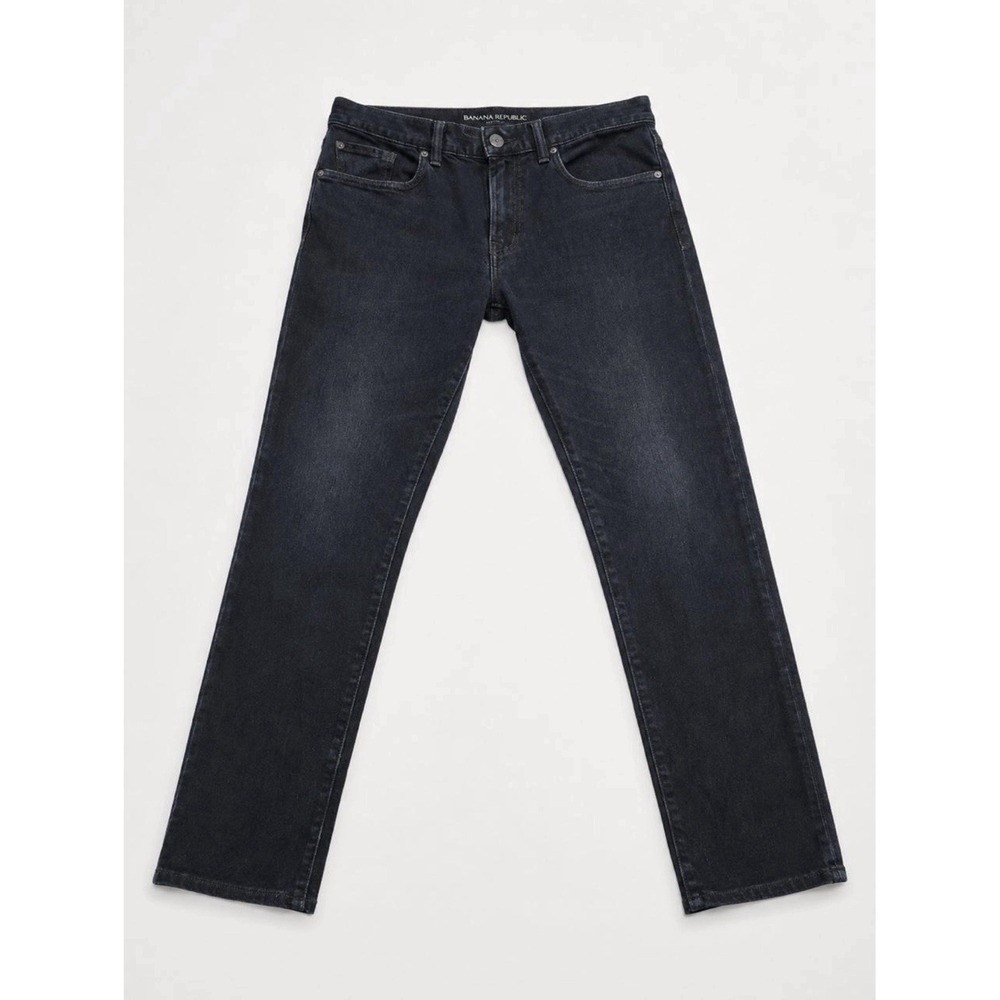 Banana Republic The Traveler Men's Slim Black Stretch Denim Jeans 5-Pocket